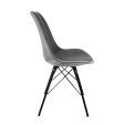 Chaise scandinave Kick Velvet - Gris - Gris