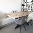 Chaise scandinave Kick Velvet - Gris - Gris