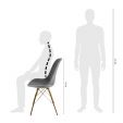Chaise scandinave Kick - Gris