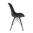 Chaise scandinave Kick Velvet - Gris foncé - Gris foncé