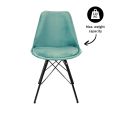 Chaise scandinave Kick Velvet - Vert menthe - Vert menthe