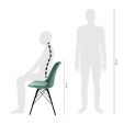 Chaise scandinave Kick Velvet - Vert menthe - Vert menthe