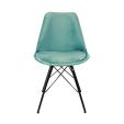 Chaise scandinave Kick Velvet - Vert menthe - Vert menthe