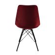 Chaise scandinave Kick Velvet - Rouge - Rouge