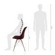 Chaise scandinave Kick - Rouge