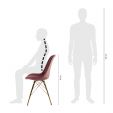 Chaise scandinave Kick - Rose