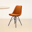 Chaise scandinave Kick Velvet - Orange - Orange
