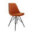 Chaise scandinave Kick Velvet - Orange - Orange