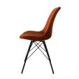Chaise scandinave Kick Velvet - Orange - Orange