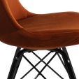 Chaise scandinave Kick Velvet - Orange - Orange