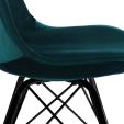 Chaise scandinave Kick Velvet - Bleu - Bleu