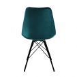 Chaise scandinave Kick Velvet - Bleu - Bleu