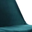 Chaise scandinave Kick Velvet - Bleu - Bleu