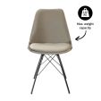 Chaise scandinave Kick Velvet - Taupe - Taupe