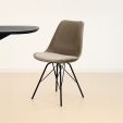 Chaise scandinave Kick Velvet - Taupe - Taupe