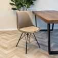 Chaise scandinave Kick Velvet - Taupe - Taupe