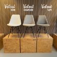 Chaise scandinave Kick Velvet - Taupe - Taupe