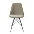Chaise scandinave Kick Velvet - Taupe - Taupe