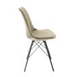 Chaise scandinave Kick Velvet - Taupe - Taupe