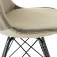 Chaise scandinave Kick Velvet - Taupe - Taupe