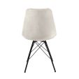 Chaise scandinave Kick Velvet - Ivoire - Ivoire