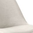 Chaise scandinave Kick Velvet - Ivoire - Ivoire