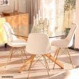 Chaise scandinave Kick - Ivoire