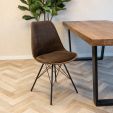 Chaise scandinave Kick Velvet - Café - Marron café