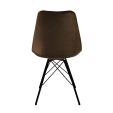 Chaise scandinave Kick Velvet - Café - Marron café