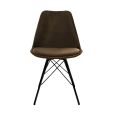 Chaise scandinave Kick Velvet - Café - Marron café