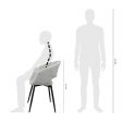 Chaise pour salle à manger Kick Dean - Blanc