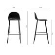 Tabouret de bar Kick Garden Ciro - Noir