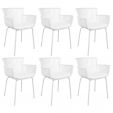 Set de 6 Chaise d’extérieur Kick Otis - Blanc