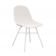Ensemble de 4 Chaise d’extérieur Kick Sol - Blanc