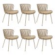 Set de 6 Chaise d’extérieur Kick Lot - Beige