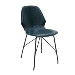 Chaise de salle à manger Kick Liam - Bleu foncé