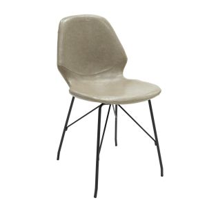 Chaise de salle à manger Kick Liam - Gris/Beige