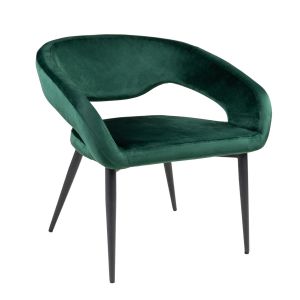 Fauteuil Kick Lenn - Velours vert foncé