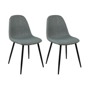 Ensemble de 2 Chaise de salle à manger Kick Noor - Vert