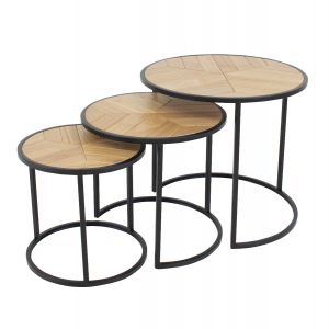 Ensemble de 3 tables basses Kick - OAK
