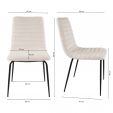 Chaise de salle à manger Kick Saar - Crème