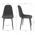 Chaise de salle à manger Kick Mees - Gris foncé