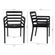 Chaise de jardin Kick Marc - Noir
