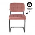 Chaise tubulaire Kick Ivy - Rose