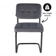 Chaise tubulaire Kick Ivy - Anthracite