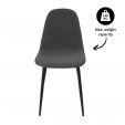 Chaise de salle à manger Kick Mees - Gris foncé