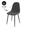Chaise de salle à manger Kick Mees - Gris foncé