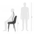 Chaise de salle à manger Kick Mees - Gris foncé
