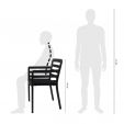 Chaise de jardin Kick Marc - Noir