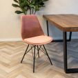 Chaise scandinave Kick Velvet - Rose